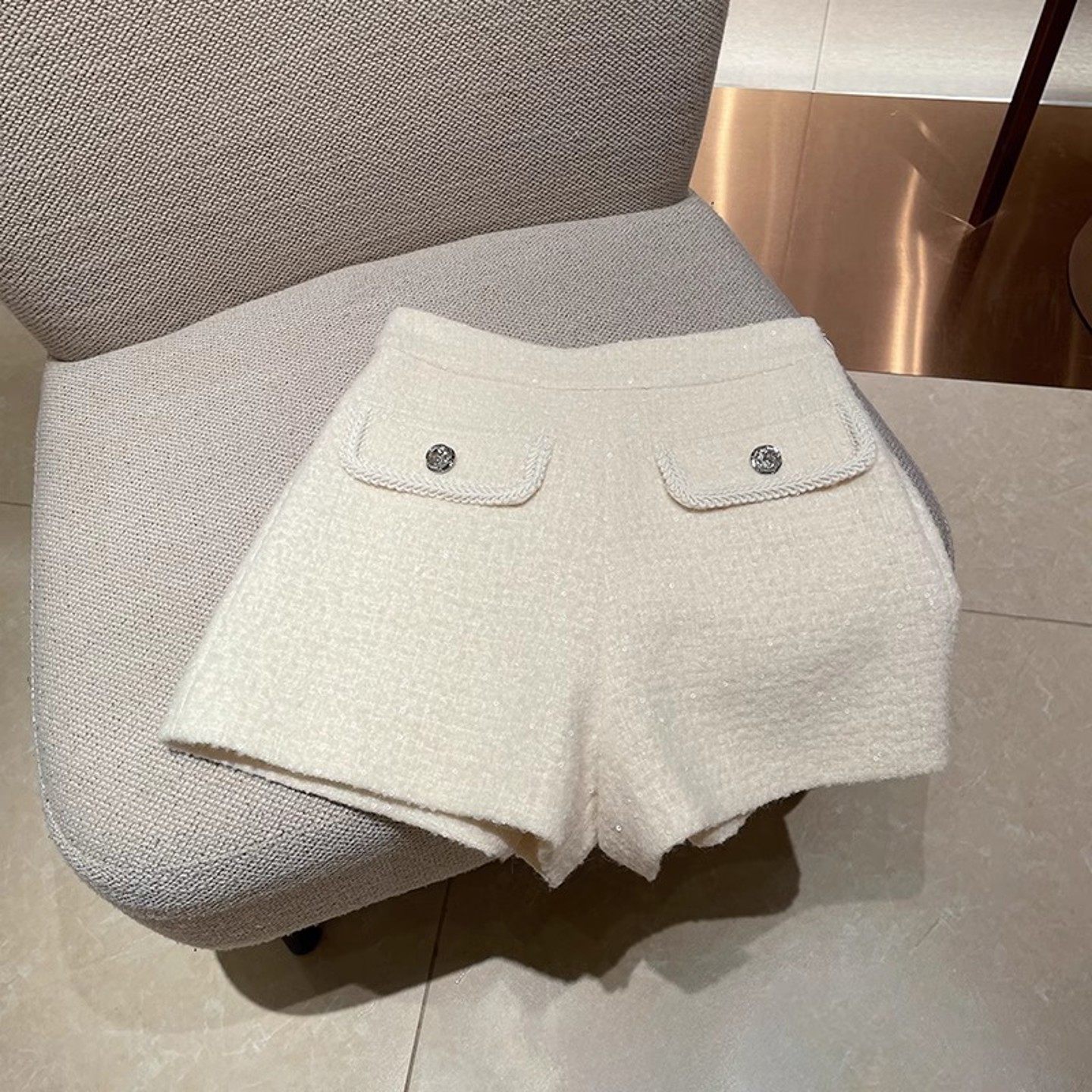 小香风毛呢短裤女秋冬季配靴子外穿粗花呢白色裤子羊毛裤高腰靴裤,户外/登山/野营/旅行用品,速干T恤,淘宝优惠券,粉丝福利购,淘宝优惠卷