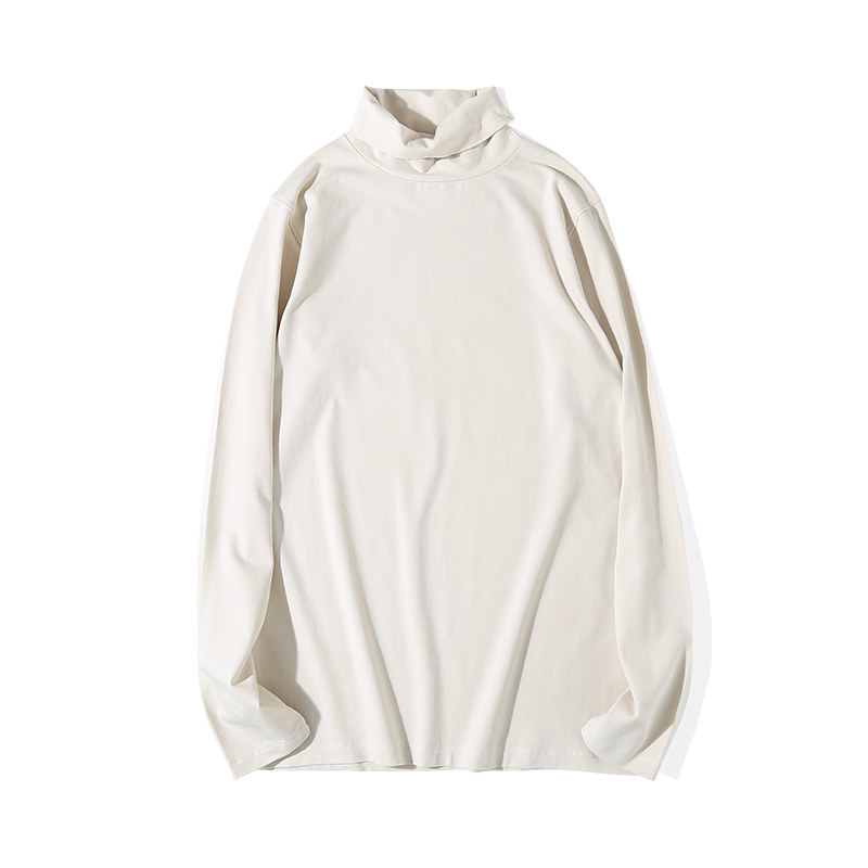 적극 추천합니다 너무 편해요  210G 헤비급 터틀넥 밑단 셔츠 캐주얼하고 다재다능한 피부 친화적인 긴팔 티셔츠 가을 겨울