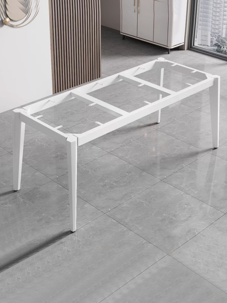 定制桌腿支架铁艺办公电脑会议书桌脚金属茶几底座台岩板餐桌架子