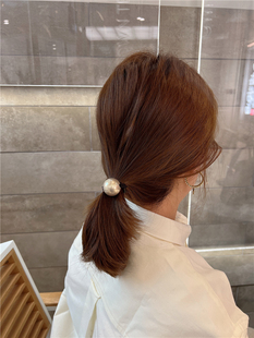 东大门同款香槟色大球发绳百搭弹力皮筋ins网红发圈少女丸子头绳