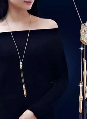 项链大气高档毛衣链长款2025新款爆款轻奢小众女高级感锁骨链秋冬