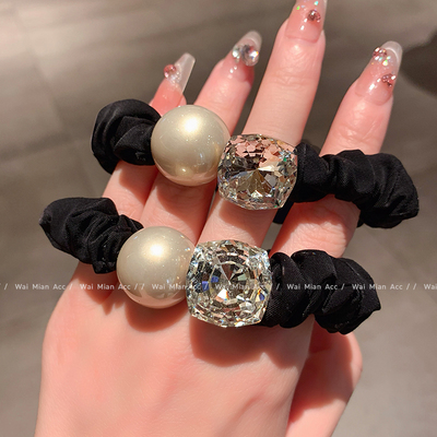 头绳女扎马尾高弹力初中生橡皮筋扎头发女成人好看发量少头圈发绳