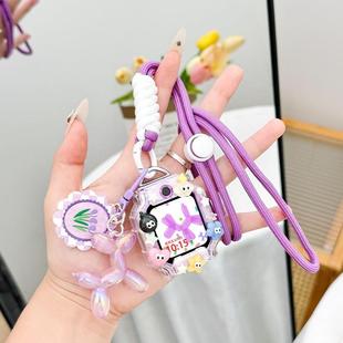 适用华为3pro/4X/4pro/5x儿童电话手表挂脖绳套5XPro保护壳吊袋