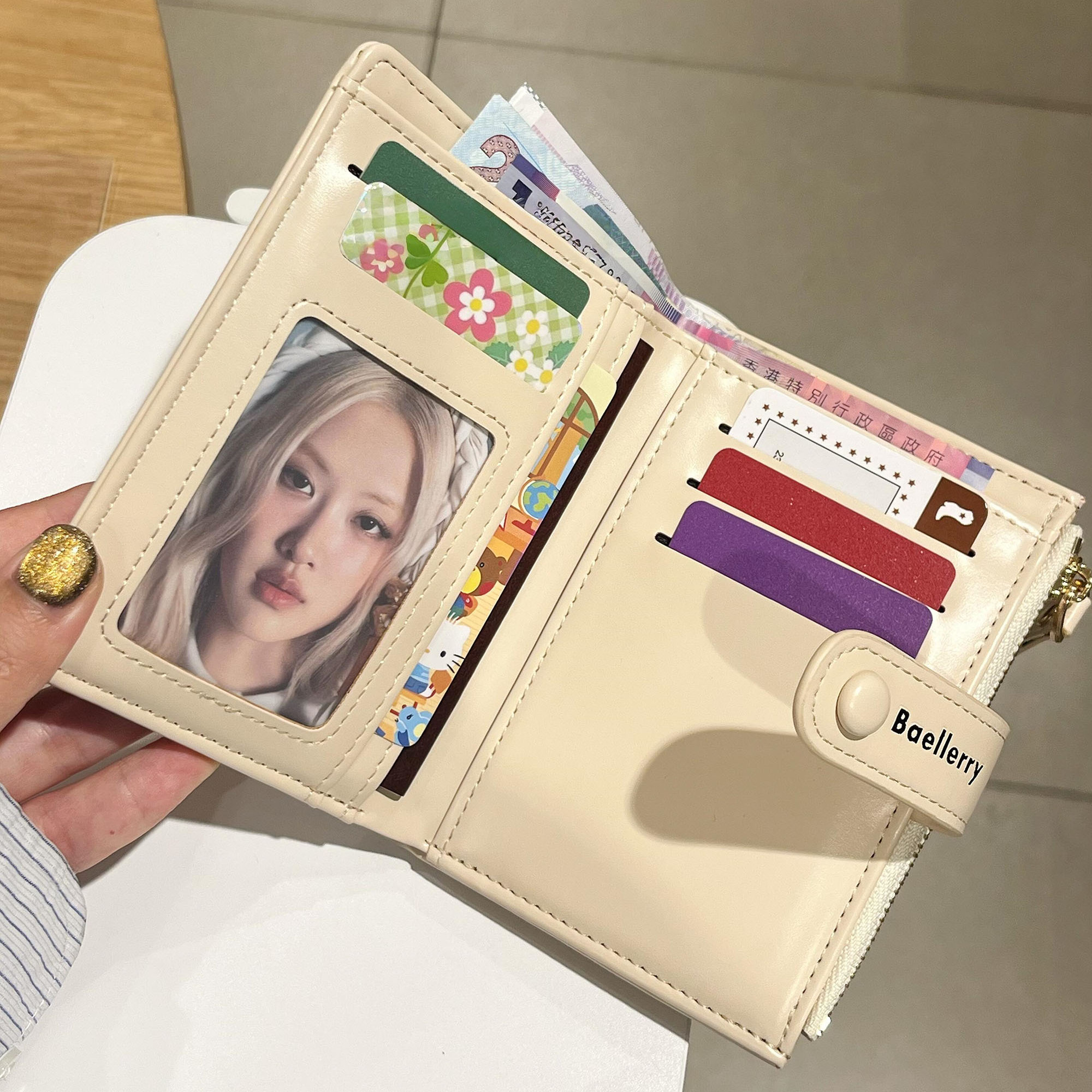 卡包零钱包韩系短款钱包多功能女高级感学生潮百搭简约多卡位钱夹