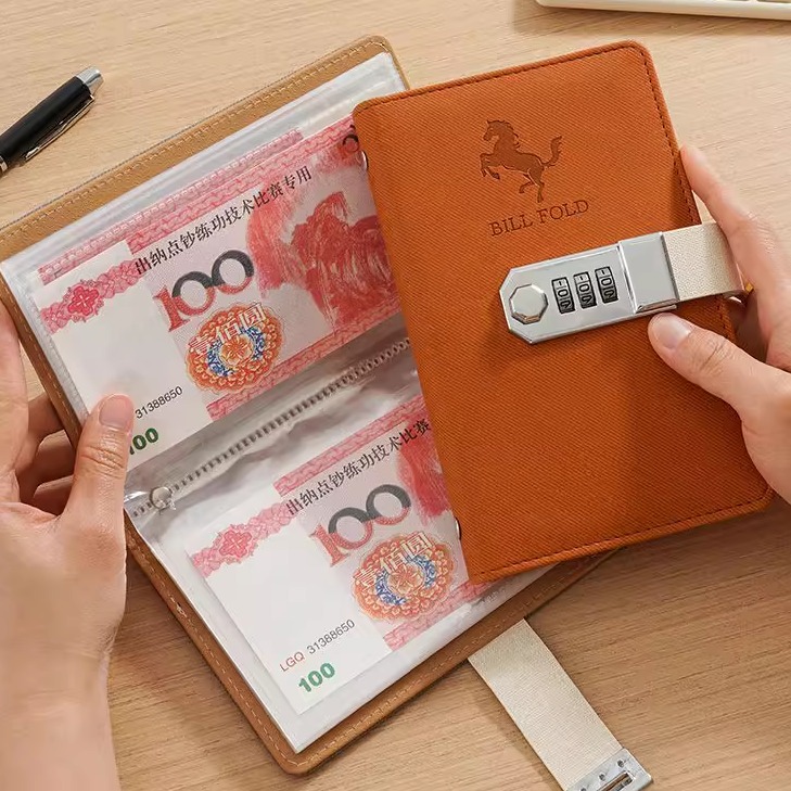 存钱夹钱册带密码锁2025年