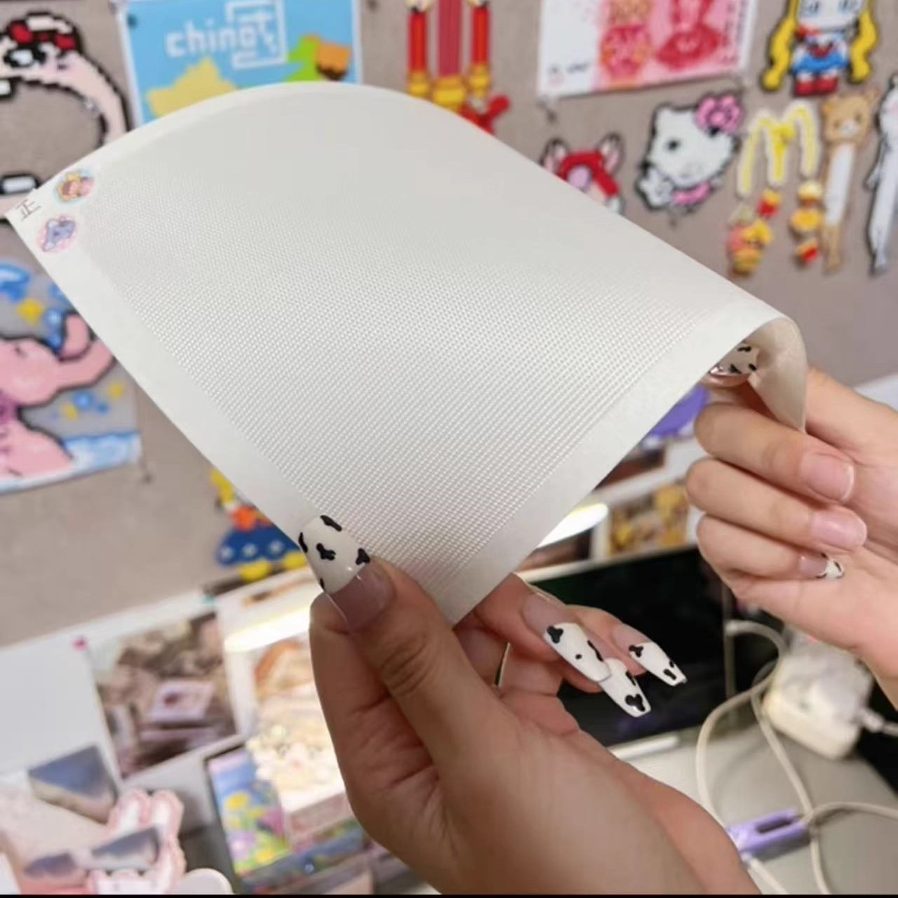 包边拼豆烘培布加厚哑光颗粒感耐高温熨烫烫纸可重复使用不易折损