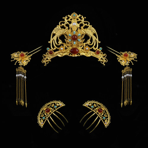 红妆匣子原创杨紫同款唐风发冠