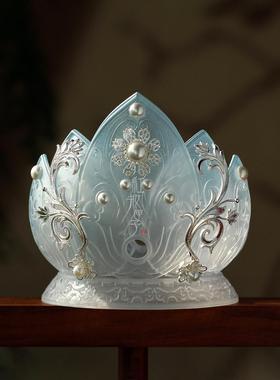 红妆匣子原创-宋制发冠多色莲花冠3d打印古风发饰古装汉服配饰