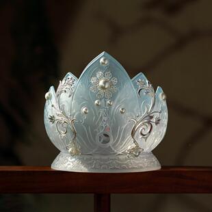 红妆匣子原创-宋制发冠多色莲花冠3d打印古风发饰古装汉服配饰