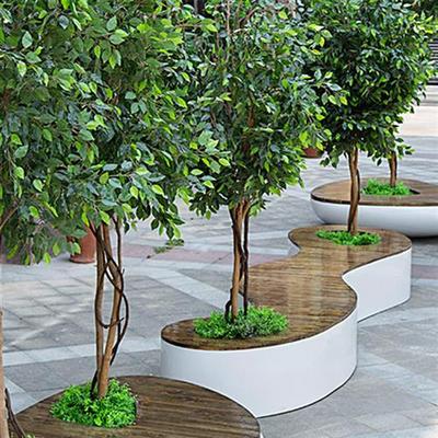 户外玻璃钢树池座椅公园学校休闲椅小区花坛景观座椅异形坐凳定制