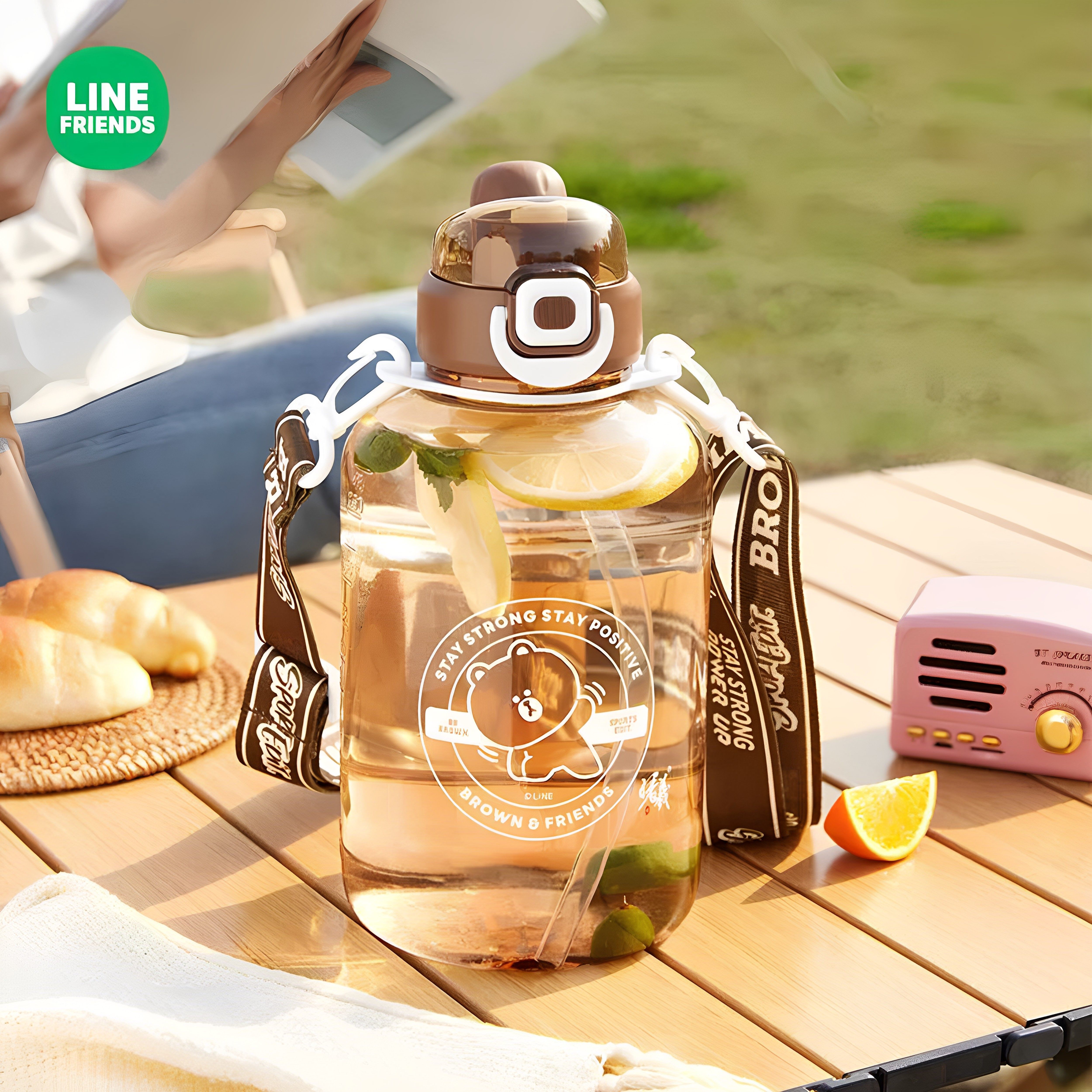 LINE FRIENDS吨吨桶大容量水壶健身运动水杯塑料杯夏季大肚吸管杯,包装,塑料瓶,淘宝优惠券,粉丝福利购,淘宝优惠卷