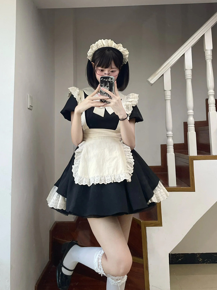 Uşaq üçün Lolita üslubunda krujevalı paltar