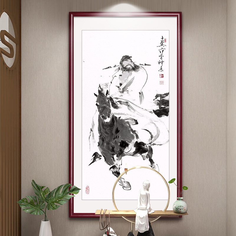 范曾钟馗画像玄关画钟馗降魔图客厅装饰画办公室书房茶室霸气壁画