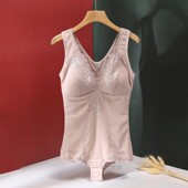 美体排扣束身女士内衣 连体收腹束腰显瘦修身 带胸罩 塑身衣薄款