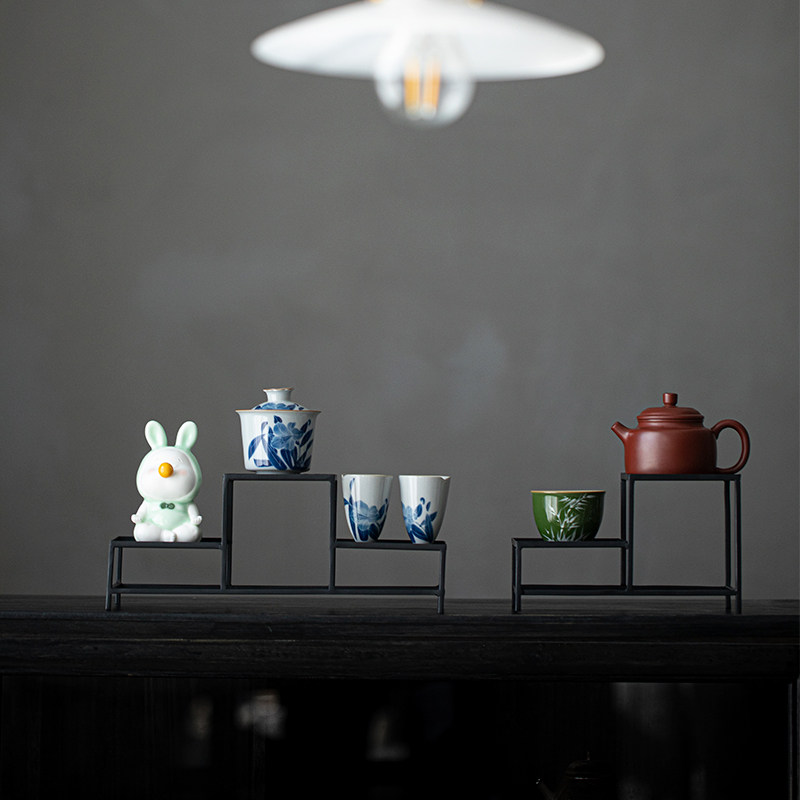 拓土茶具展示架置物架手工铁茶具收纳架博古架茶杯茶壶架工艺品架,餐饮具,茶道/零配,淘宝优惠券,粉丝福利购,淘宝优惠卷