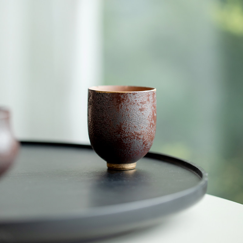 拓土复古单杯个人专用主人杯陶瓷品茗功夫茶具老岩泥铁锈红赤茶杯,餐饮具,茶杯,淘宝优惠券,粉丝福利购,淘宝优惠卷