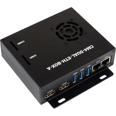 微雪 树莓派CM4双千兆网口扩展板 ETH/HDMI/DSI接口双CSI可带外壳