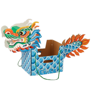 端午节手工diy国潮龙舟儿童制作传统文化表演装扮道具幼儿园材料