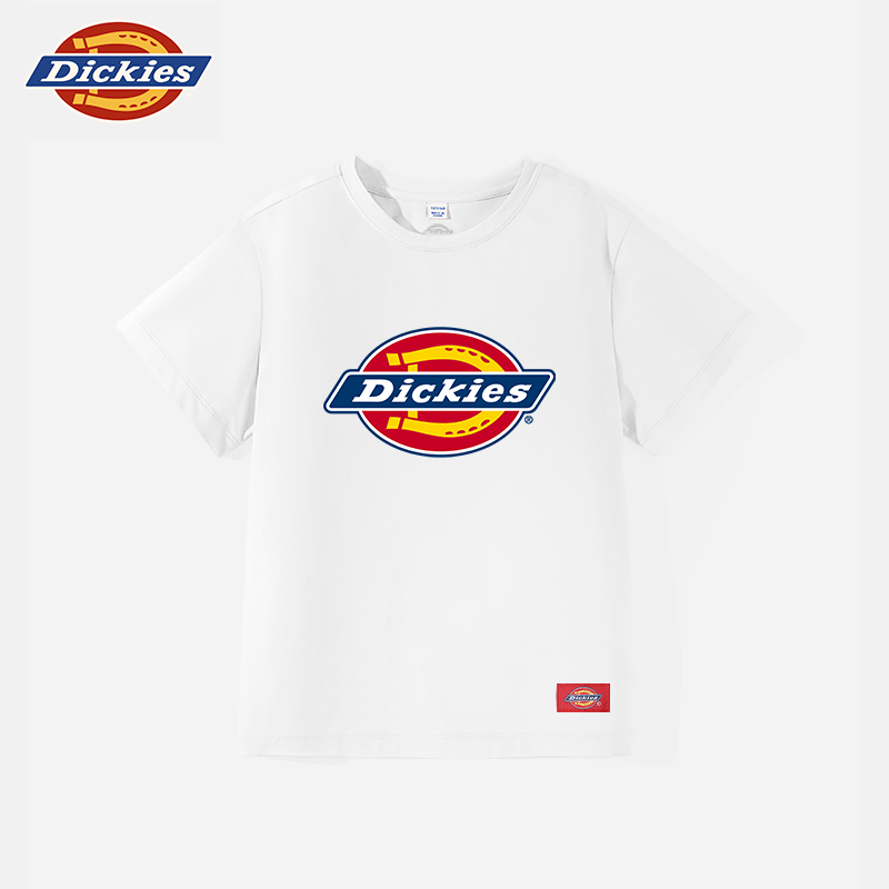 Dickies童装儿童白色短袖t恤夏季