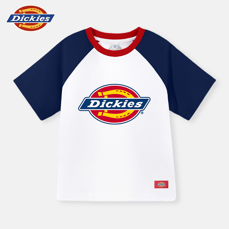 Dickies童装儿童纯棉插肩袖短T