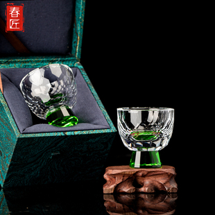 中式一两耐热白酒杯礼盒套装水晶玻璃加厚品鉴杯50ml烈酒杯送礼