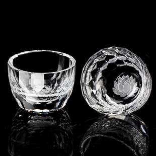 钻石50ml白酒杯莲花底水晶玻璃耐热功夫品茗杯家用50毫升白酒杯