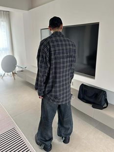 シーリング！ MAISON9WINE 24SS チェック柄シャツ メンズ レディースシャツ カップルシャツ