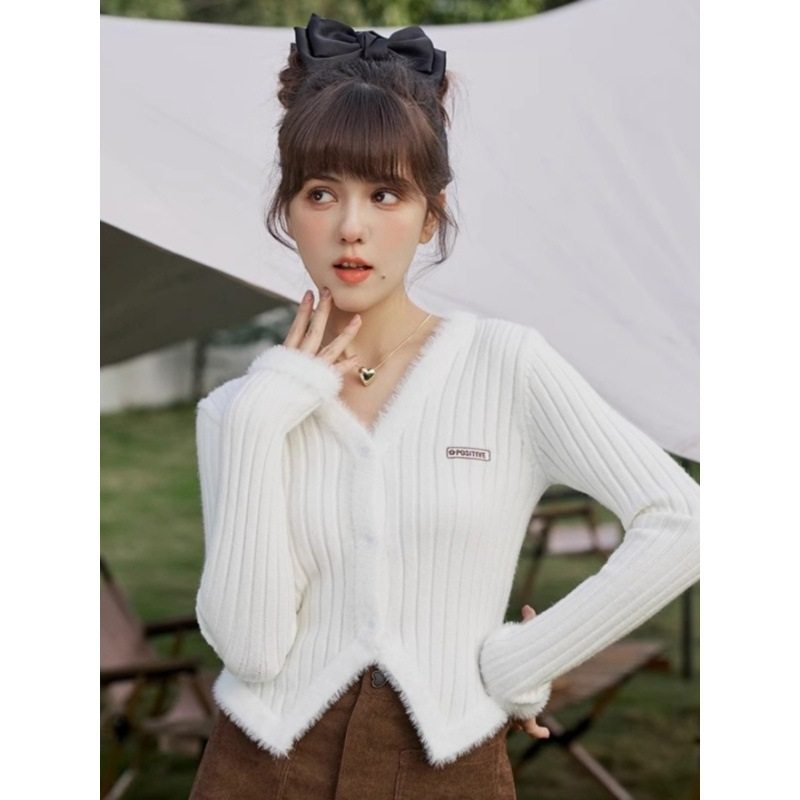 甜美风粉色针织开衫女秋冬温柔时尚毛衣设计感修身毛织衫工厂,女装/女士精品,毛针织衫,淘宝优惠券,粉丝福利购,淘宝优惠卷