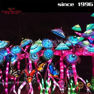新款彩灯花灯宫灯春节元宵节庙会活动美陈引流自贡灯会厂家.