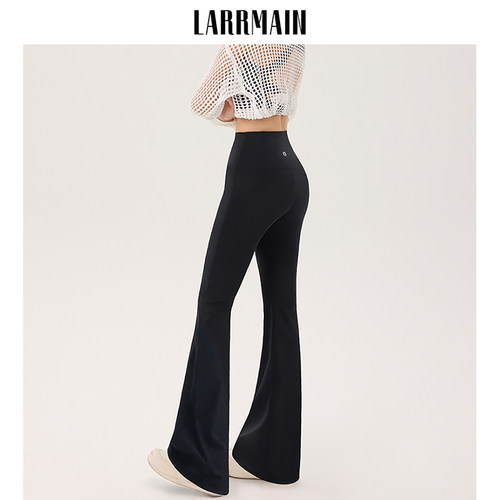 lulu同款无尴尬线高腰提臀微喇休闲瑜伽裤女外穿秋季薄款喇叭裤子