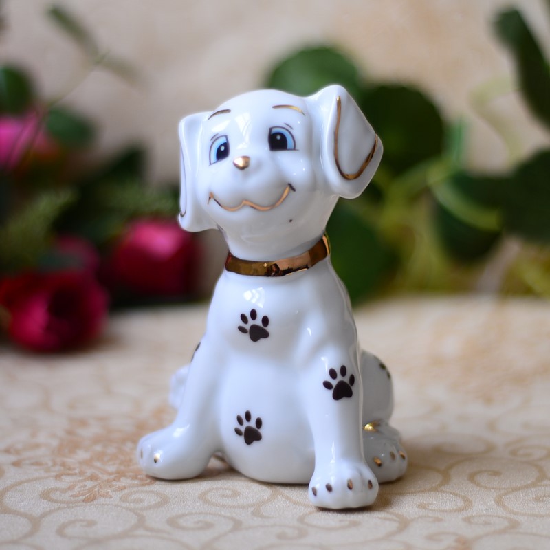 适用陶瓷生肖旺财狗摆件工艺品风水摆设可爱小狗礼品创意动物饰品