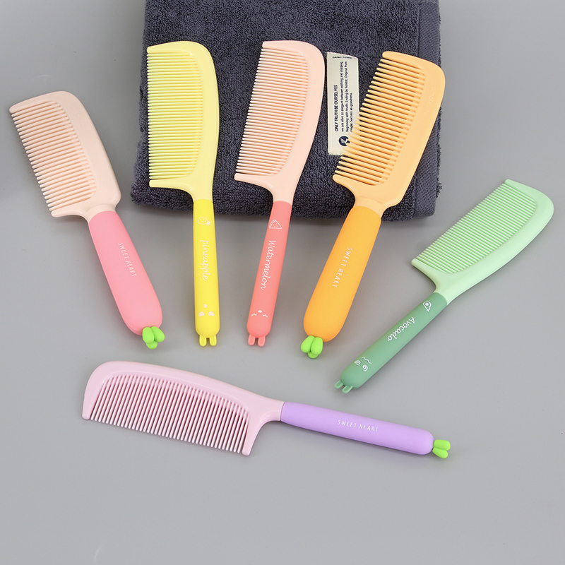 细齿密齿梳子女士专用硅胶手柄