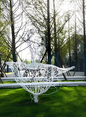 户外不锈钢镂空芭蕾舞人物雕塑铁艺抽象跳舞女孩定制小品景观摆件