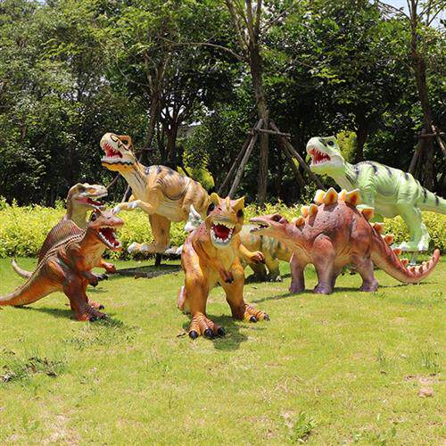 户外园林仿真大型发光动物模型恐龙雕塑玻璃钢摆件商场游乐园装饰