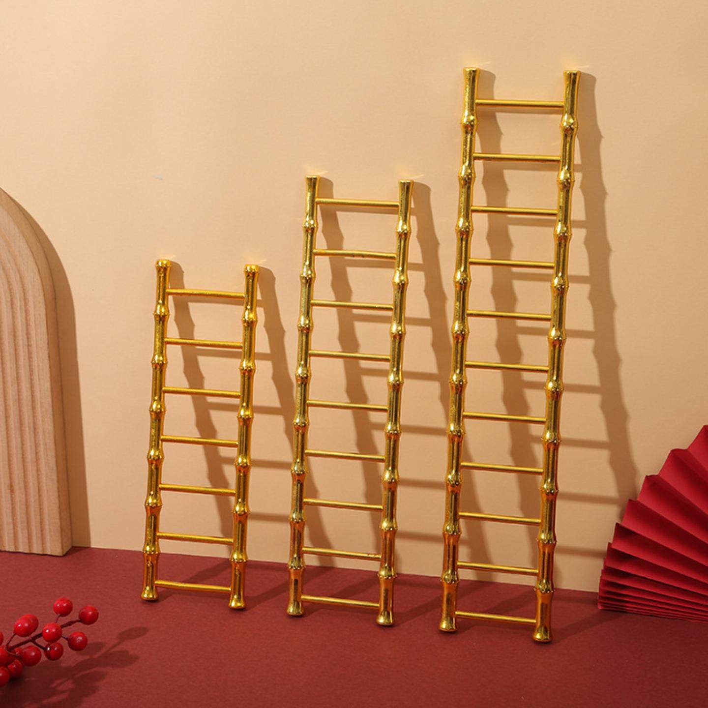 乔迁镀金小梯子节节高摆件