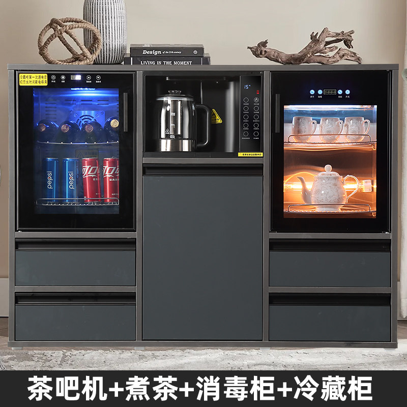 实木茶吧机冷藏消毒一体柜