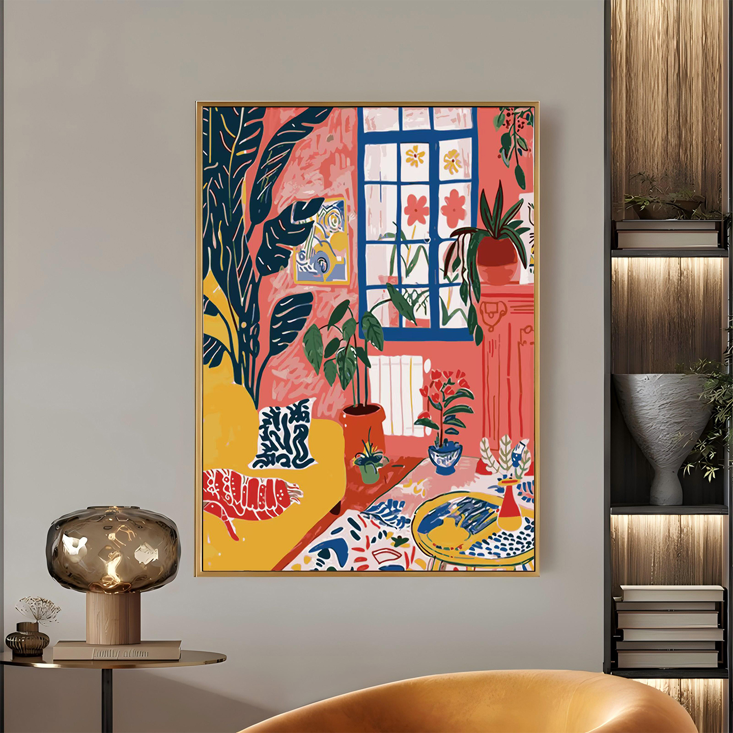 数字油画diy手绘填色治愈装饰画