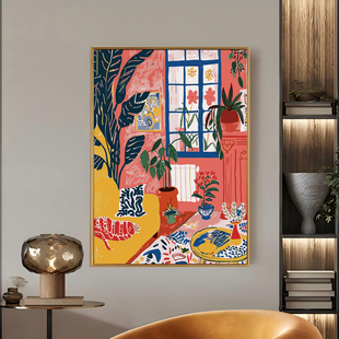 马蒂斯风格 数字油画diy手工填充画多巴胺丙烯油彩画大幅客厅挂画