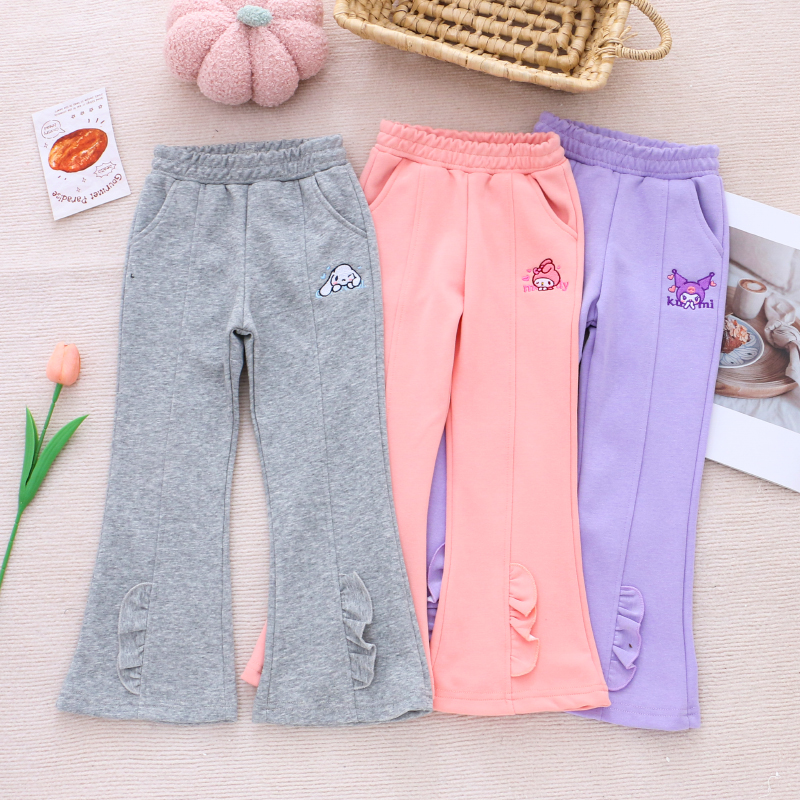 女童库洛米微喇叭裤美乐蒂阔脚裤