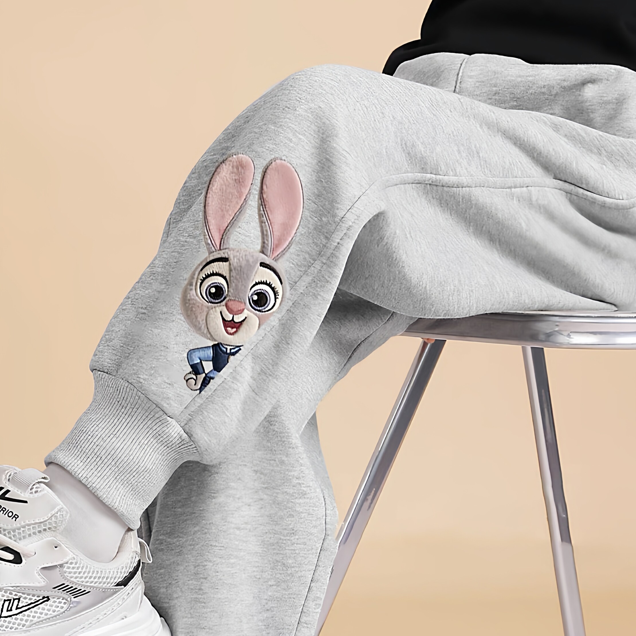 女童朱迪兔子卫裤纯棉2026春秋新款中小童动物城休闲运动束脚长裤