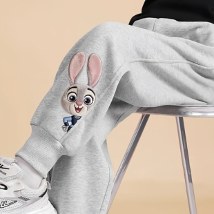 女童朱迪兔子卫裤卡通2026春秋新款中小童动物城休闲运动束脚长裤