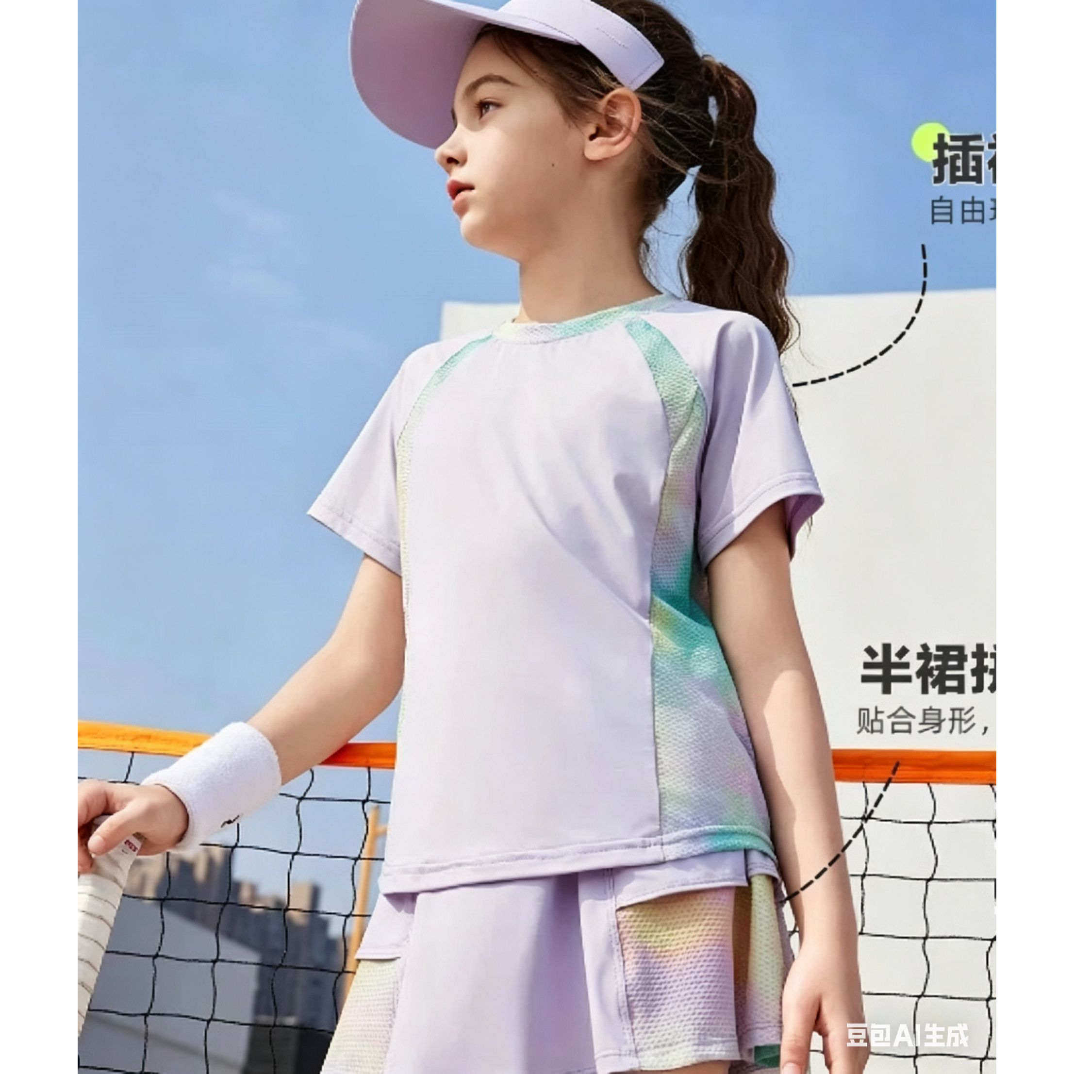 女童短袖短裙休闲运动两件套速干新款夏季儿童洋气跑步上衣运动裙