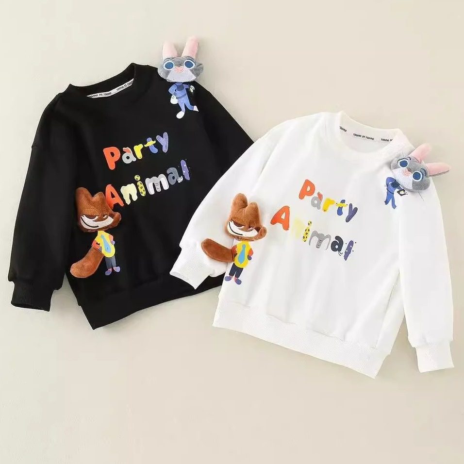 女童纯棉朱迪卫衣2026春秋新款中小童洋气动物城休闲长袖尼克上衣