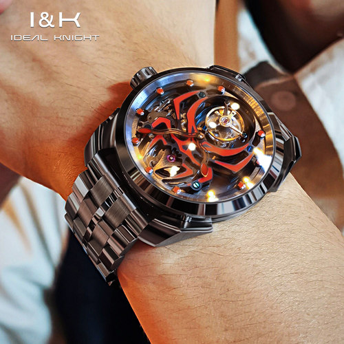 理想骑士夜蜘蛛系列手表男机械表