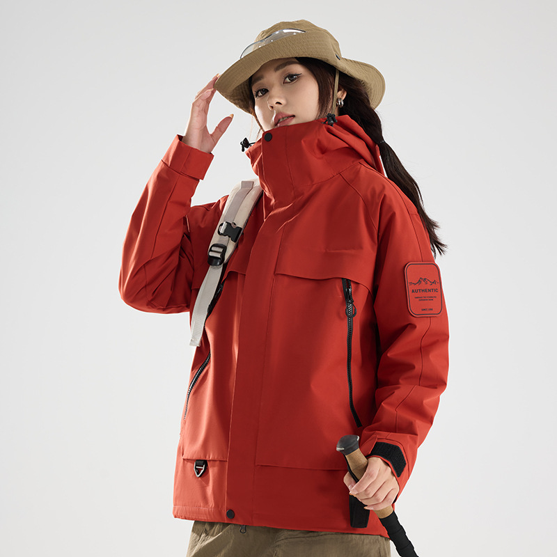 冲锋衣两件套企业销售工装外套印字logo刺绣防风防水工作服定制