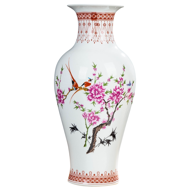 景德镇陶瓷花瓶摆件现代中式客厅家居饰品电视酒柜水养插花瓶摆设