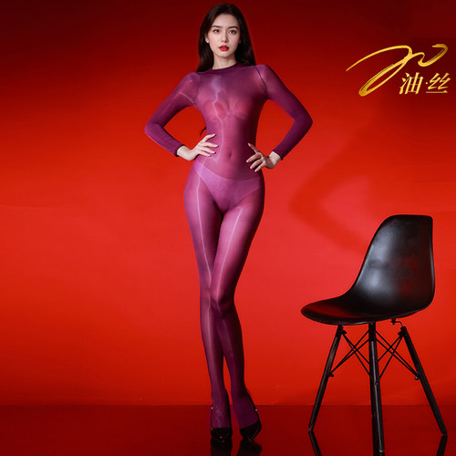 五指油亮连体丝袜性感超薄丝滑