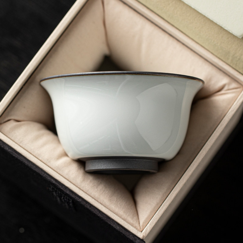 铁胎官窑压手杯陶瓷功夫家用大号主人杯家用品茗杯高档茶杯礼盒装,餐饮具,茶杯,淘宝优惠券,粉丝福利购,淘宝优惠卷