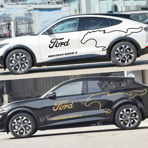适用于福特电马车贴拉花 Mustang电马改装运动车身装饰贴纸贴画