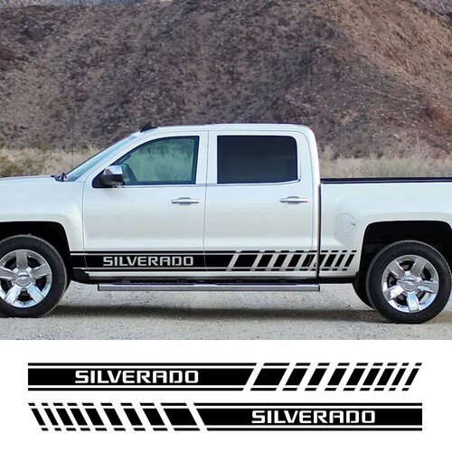 雪佛兰Silverado 1500 LT LTZ WT Trail Boss RST皮卡车条纹贴花